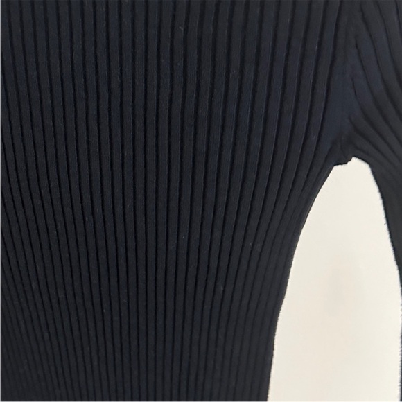 (NWOT) FAVORITE DAUGHTER Rib Square Neck Long Sleeve Top - Picture 6 of 6